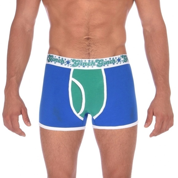 GINCH Gonch Blue Lagoon Trunk Brief Statement Graphic Underwear NIP - Picture 1 of 8